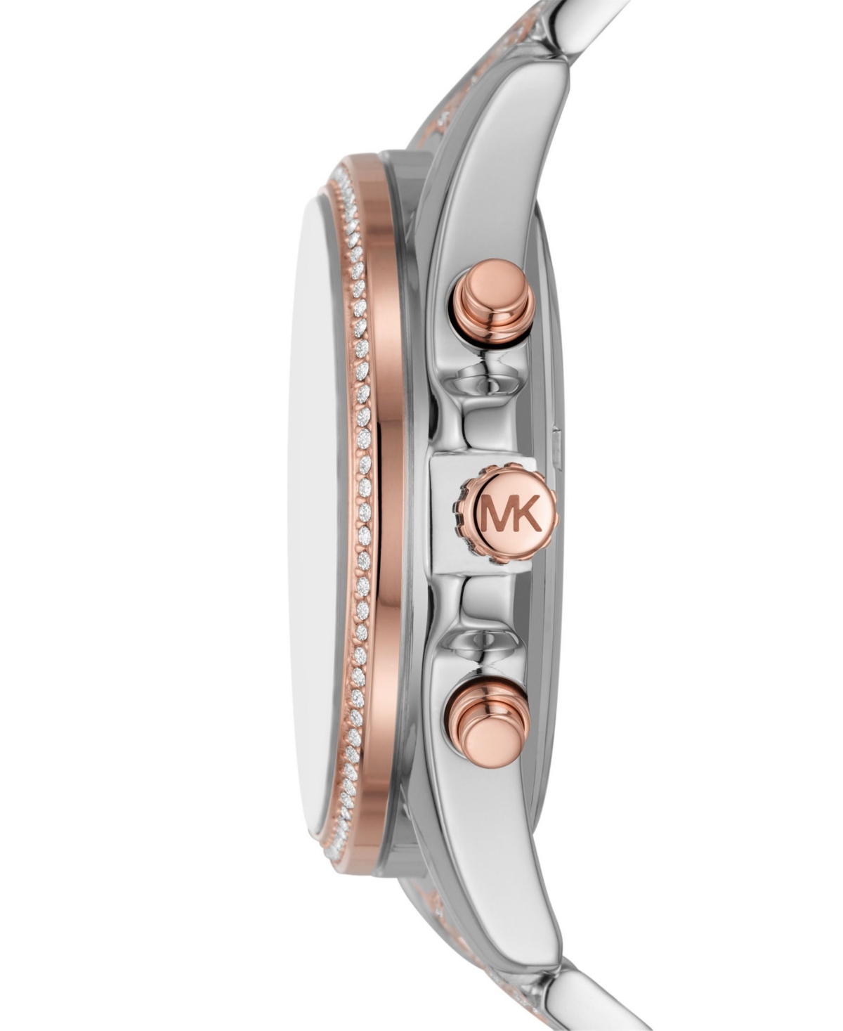 Shop Michael Kors Women's Whitney Chronograph Two-tone Stainless Steel Bracelet Watch 44mm