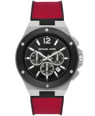 macy's red michael kors watch