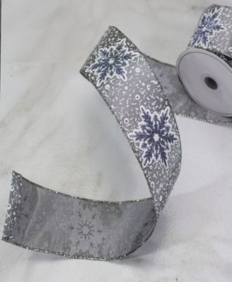 Snowflake Christmas Wired Craft Ribbon, 2.5" x 10 Yards
