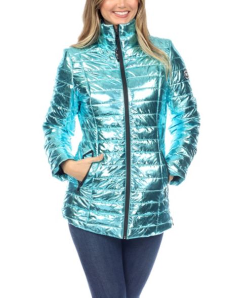 Женские куртки White Mark Metallic Puffer Coat