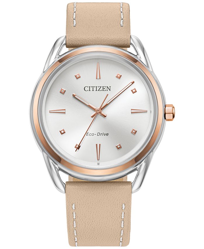 Citizen women's discount leather watch