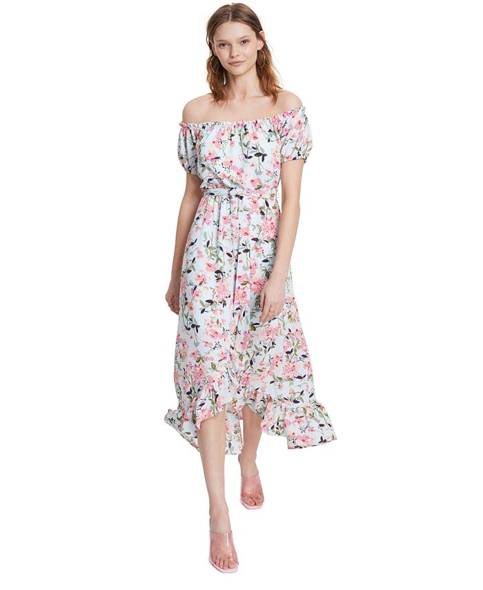 Macy's floral print dresses outlet