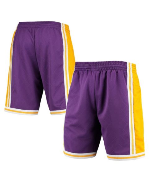 Мужские шорты Mitchell & Ness Purple Los Angeles Lakers 1984 Hardwood Classics 75th Anniversary Swingman