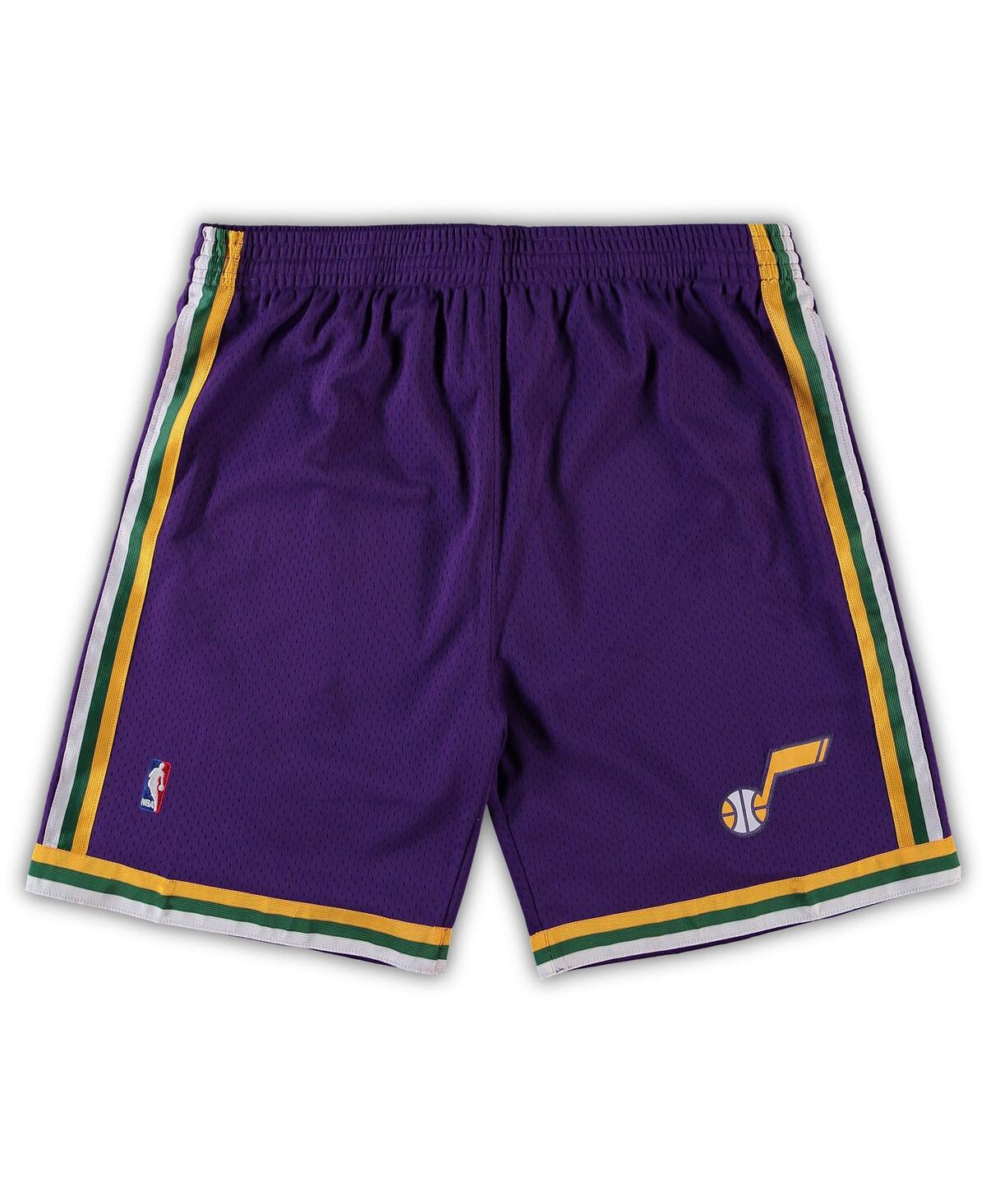 Men's Mitchell & NessUtah Jazz Big and Tall Hardwood Classics Team Swingman Shorts - Purple