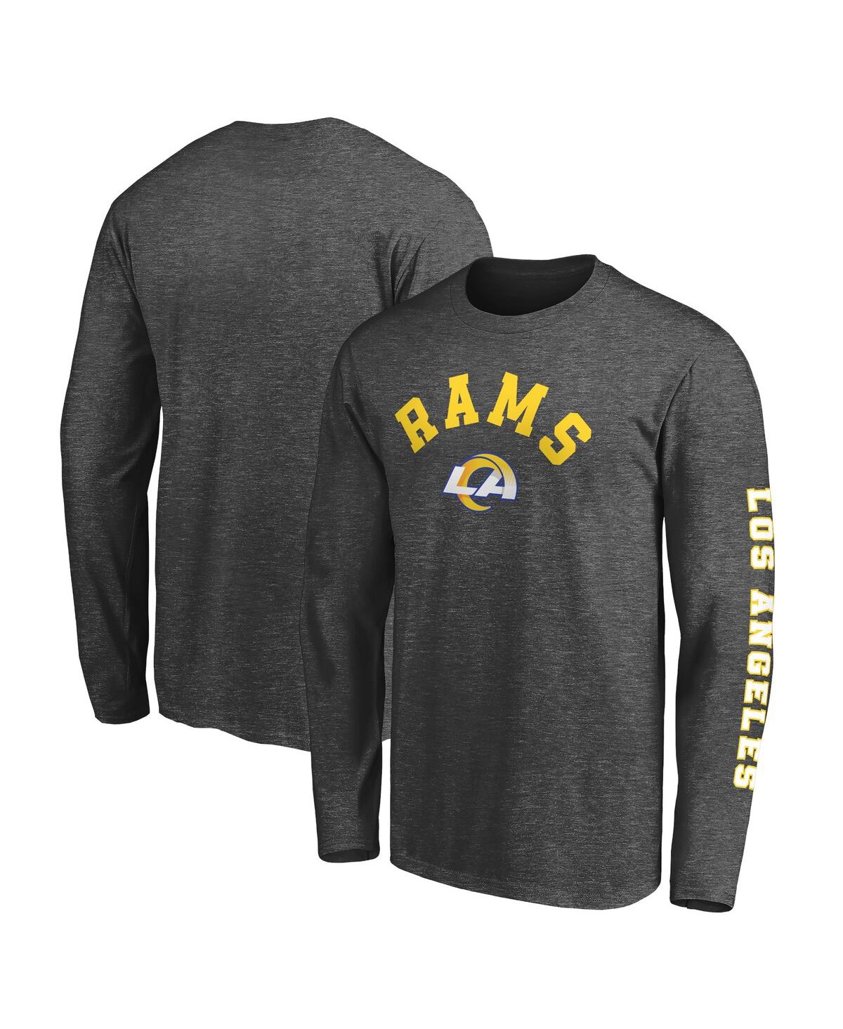 Fanatics Branded Heathered Charcoal Los Angeles Rams Big & Tall City Long Sleeve T-shirt In Heathered Charcoal