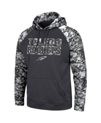 Men's Charcoal Toledo Rockets OHT Military-Inspired Appreciation Digital Camo Pullover Hoodie