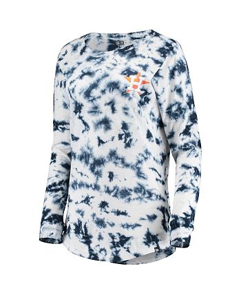 New Era Women's Navy Houston Astros Tie-Dye Long Sleeve T-shirt - Macy's