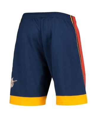 Men's Navy Golden State Warriors 2009 Hardwood Classics 75th Anniversary Swingman Shorts