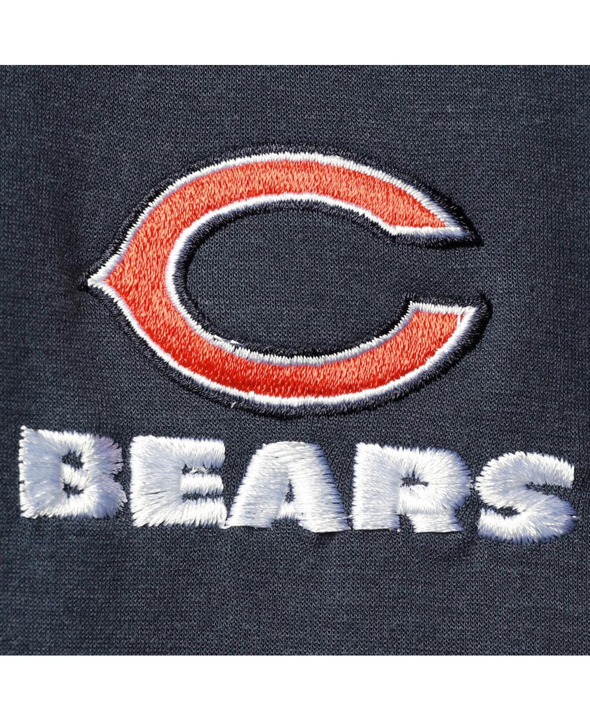 DUNBROOKE MEN'S DUNBROOKE NAVY CHICAGO BEARS SHAG TRI-BLEND FULL-ZIP RAGLAN HOODIE 