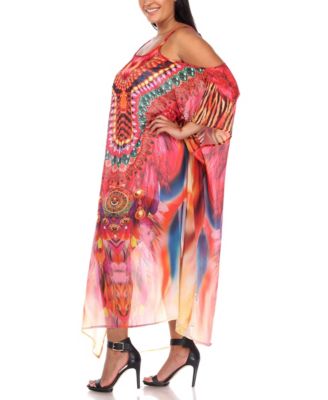 Plus Size Sheer Maxi Caftan