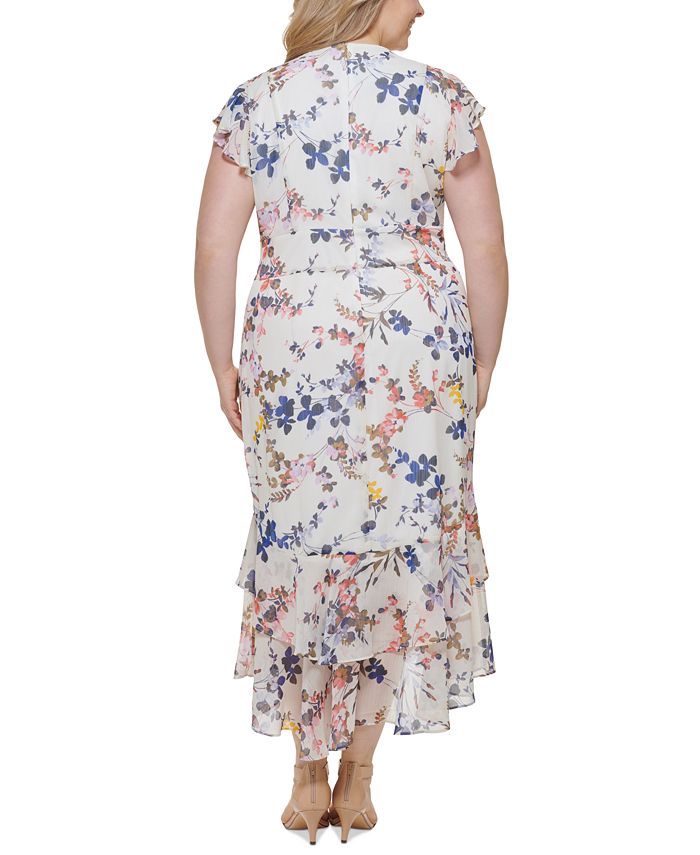 Tommy Hilfiger Plus Size Floral-Print Midi Dress - Macy's