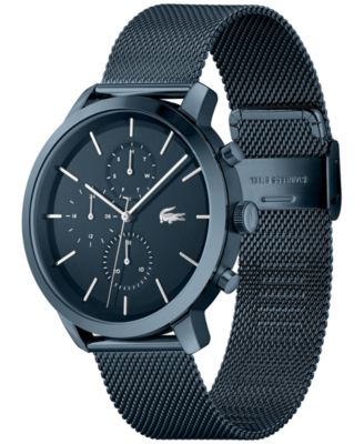 Men's Replay Blue-Tone Stainless Steel Mesh Bracelet Watch 44mm