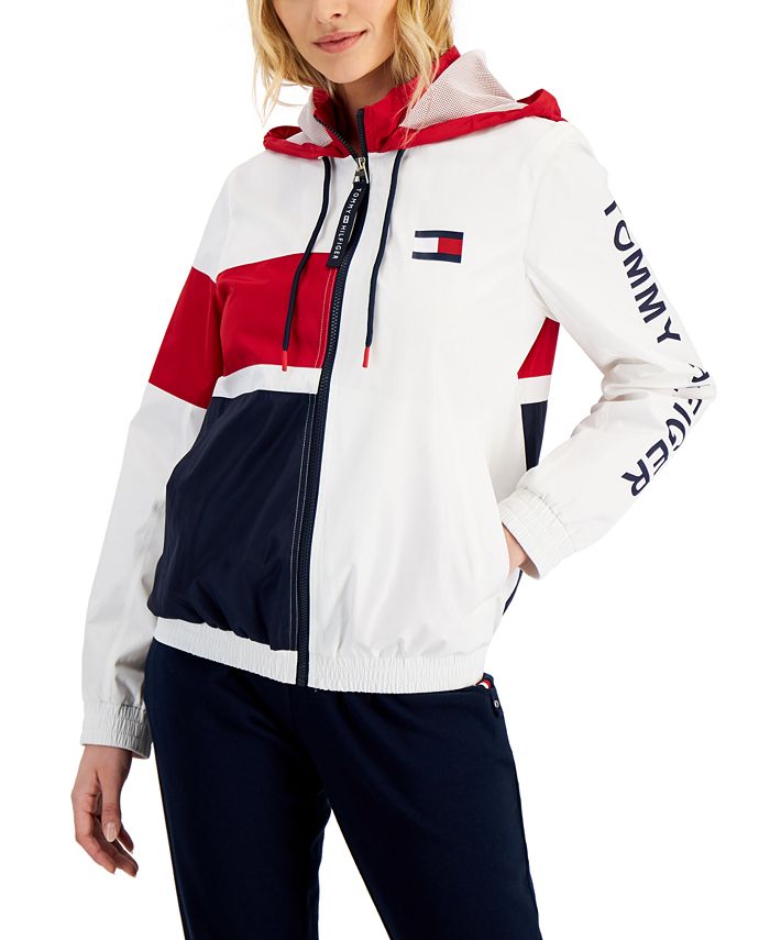 Tommy Hilfiger Women's Colorblocked Windbreaker Jacket - Macy's