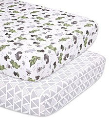 Dino Crib Sheets, Pack of 2