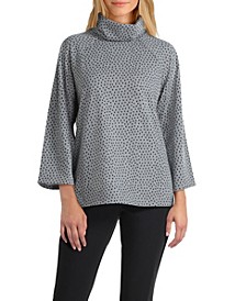 Women's Long Sleeve Turtleneck Raglan Pullover Top