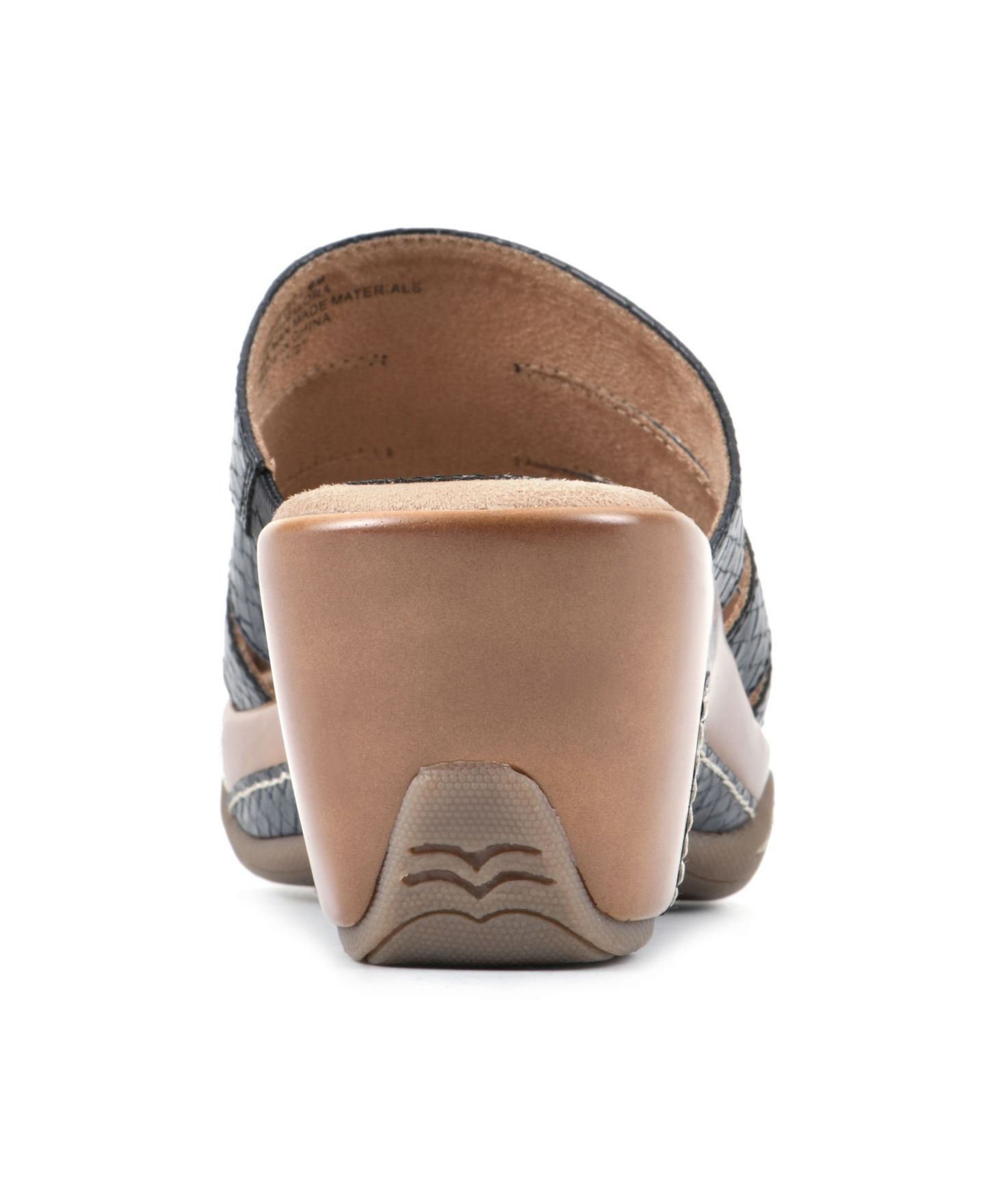 Женские сандалии White Mountain Valora Slip-on Clog Sandal, цвет: Чёрный металлик — фото 3