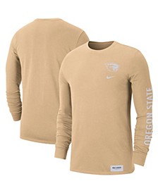Men's Tan Oregon State Beavers 2-Hit Long Sleeve T-shirt