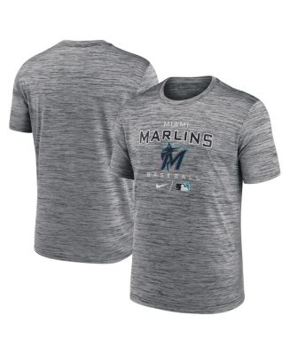 Nike Men's White Miami Marlins Authentic Collection Velocity Performance Practice  T-shirt