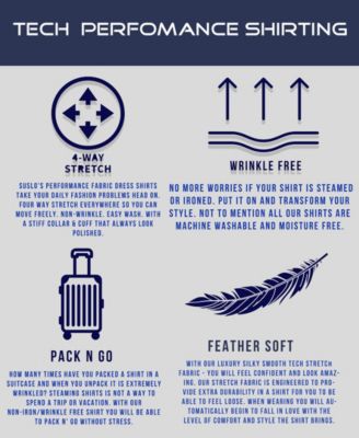 Men's Solid Slim Fit Wrinkle Free Stretch Long Sleeve Button Down Shirt