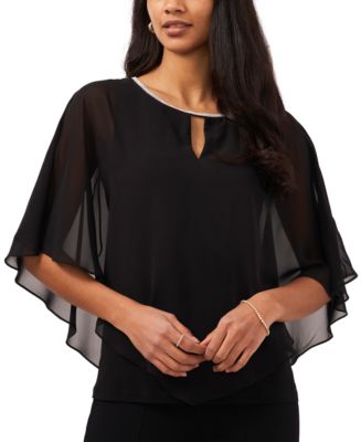 MSK Embellished Overlay Top Macy s