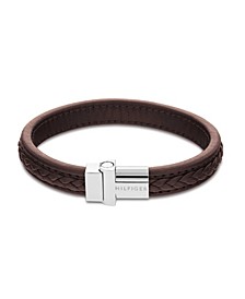 Men's Leather Braided Bracelet