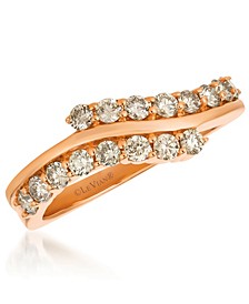 Champagne® Nude Diamond Swirl Ring (5/8 ct. t.w.) in 14k Rose Gold