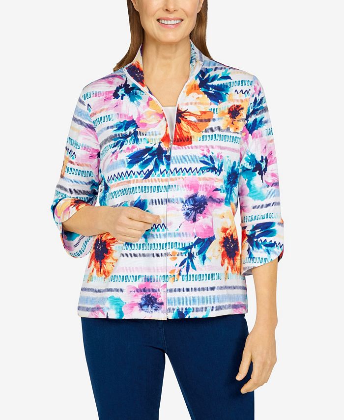 Alfred Dunner Tropical Print Jacket
