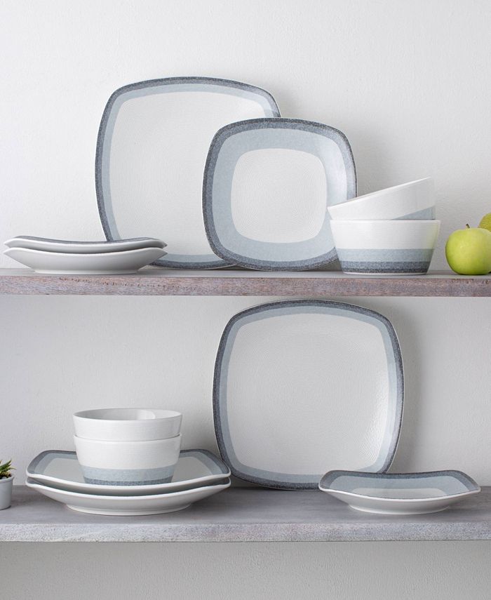 Noritake Colorscapes Layers 12 Piece Square Dinnerware Set Macy's