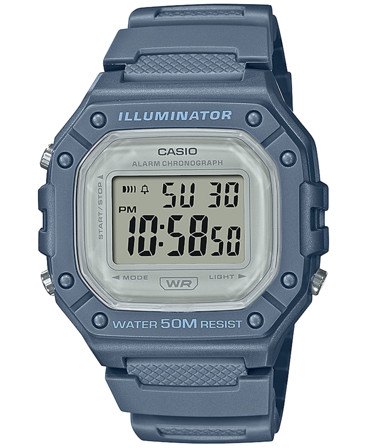 Casio Women's Digital Blue Resin Strap Watch 43mm