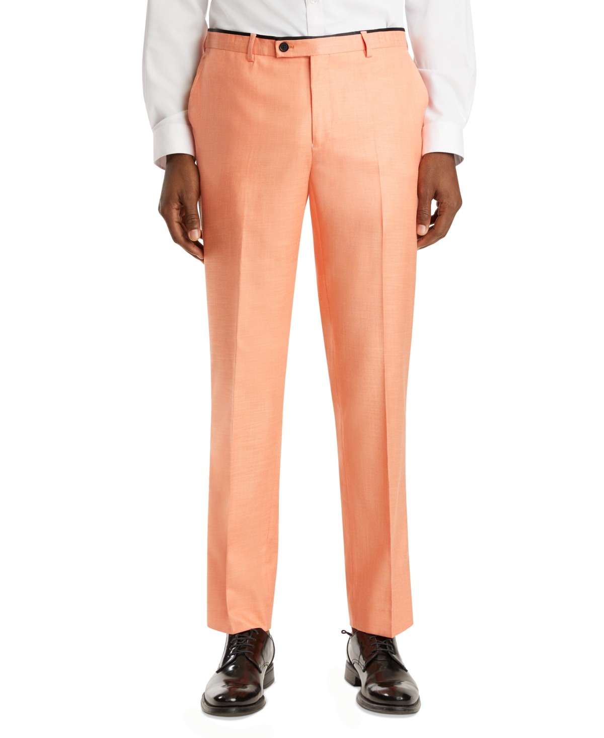 Paisley & Gray Men's Slim-fit Tuxedo Pants In Orange Sherbert