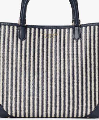 kate spade new york Buddie Striped Straw Small Tote
