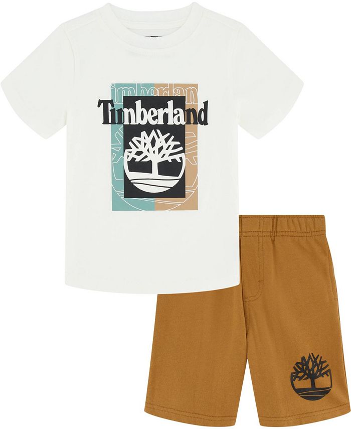 Soft & Comfortable Timberland baby-boys 2-piece Short Set Top & Shorts