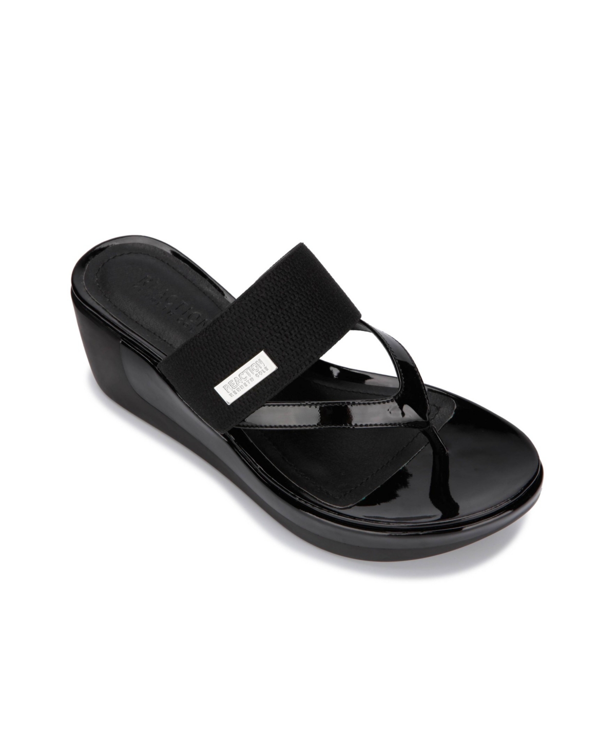Kenneth cole reaction black wedge sandals store