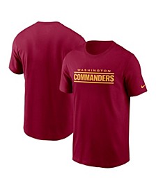 Men's Burgundy Washington Commanders Wordmark T-shirt
