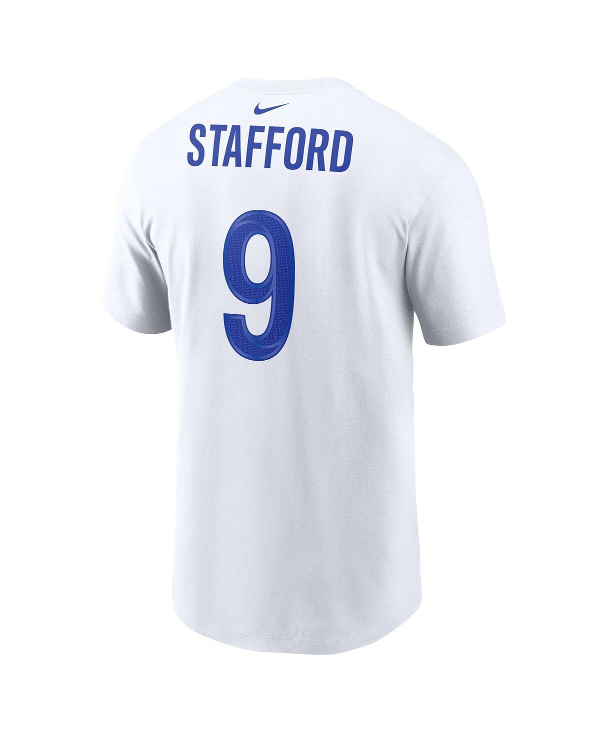 Men's Nike Matthew StaffordLos Angeles RamsSuper Bowl Lvi Bound Name and Number T-shirt - White