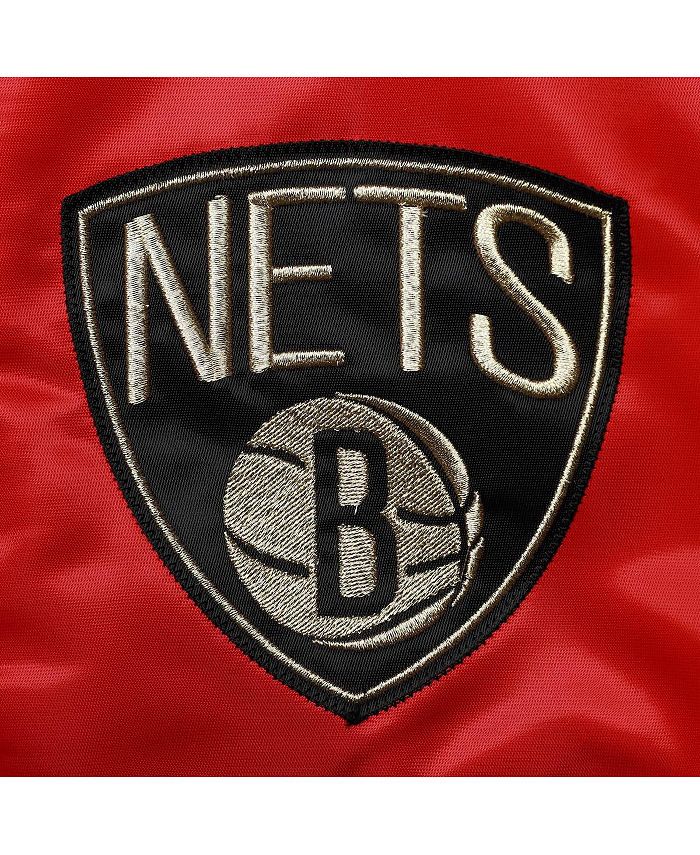 Starter Men's Red and Black and Green Brooklyn Nets Black History Month