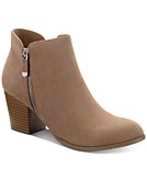 Womens MERIDAA Leather Almond Toe Ankle Fashion Boots Style & Co 