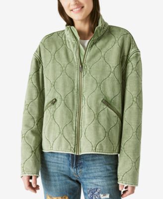 macys womens green coats