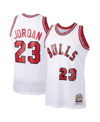 Men's Michael Jordan White Chicago Bulls 1984-85 Hardwood Classics Rookie Authentic Jersey
