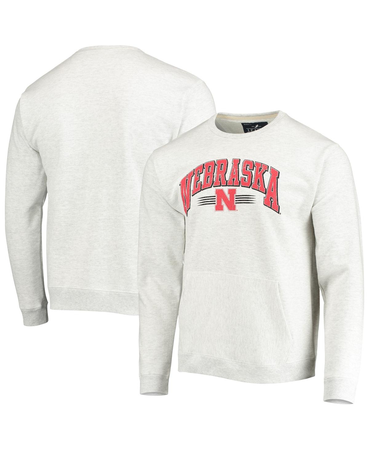 Men's League Collegiate Wear Heather Gray Nebraska Huskers Upperclassman Pocket Pullover Sweatshirt - Heathered Gray