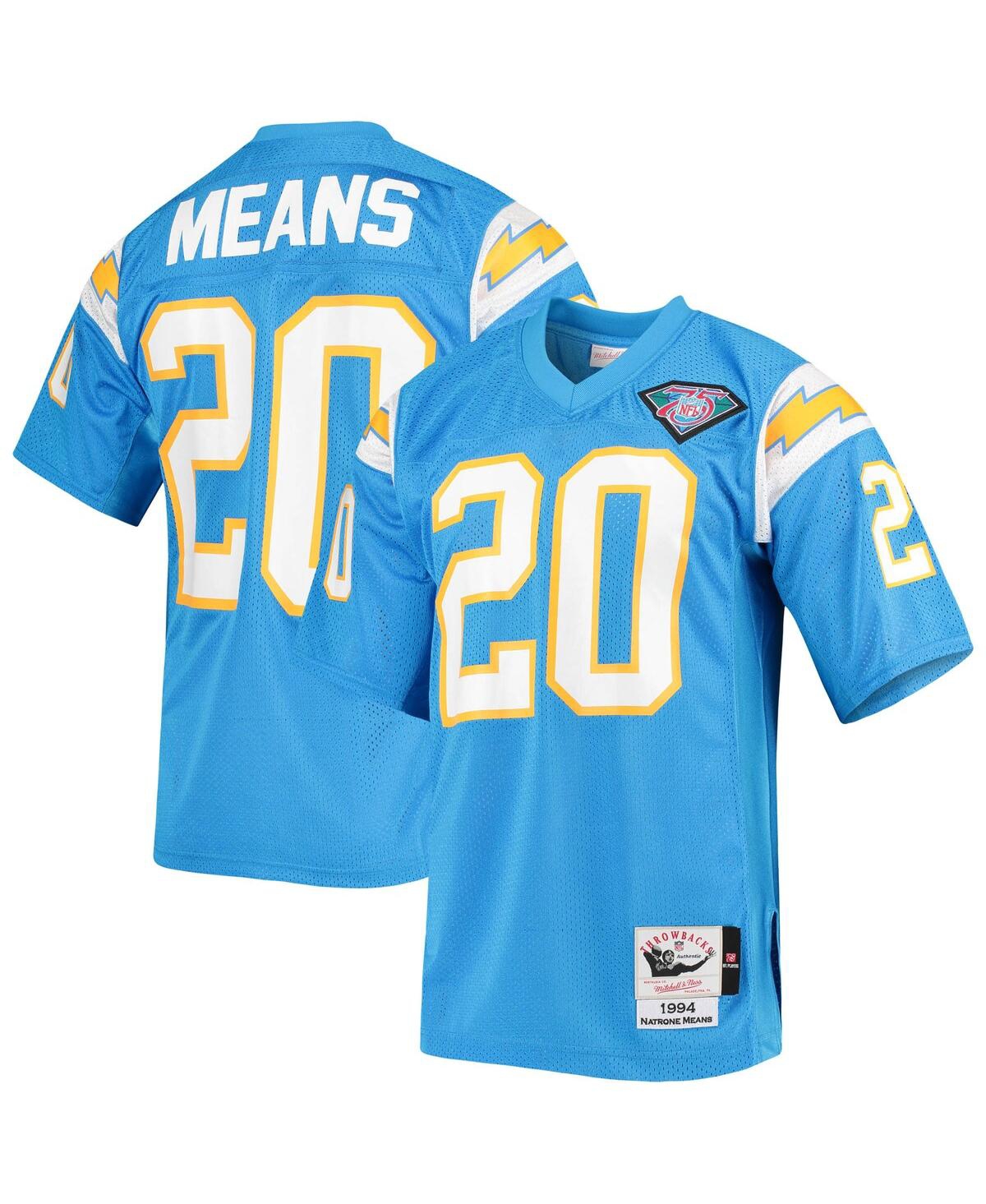 Men's Mitchell & Ness Natrone MeansLos Angeles Chargers Authentic Retired Player Jersey - Powder Blue