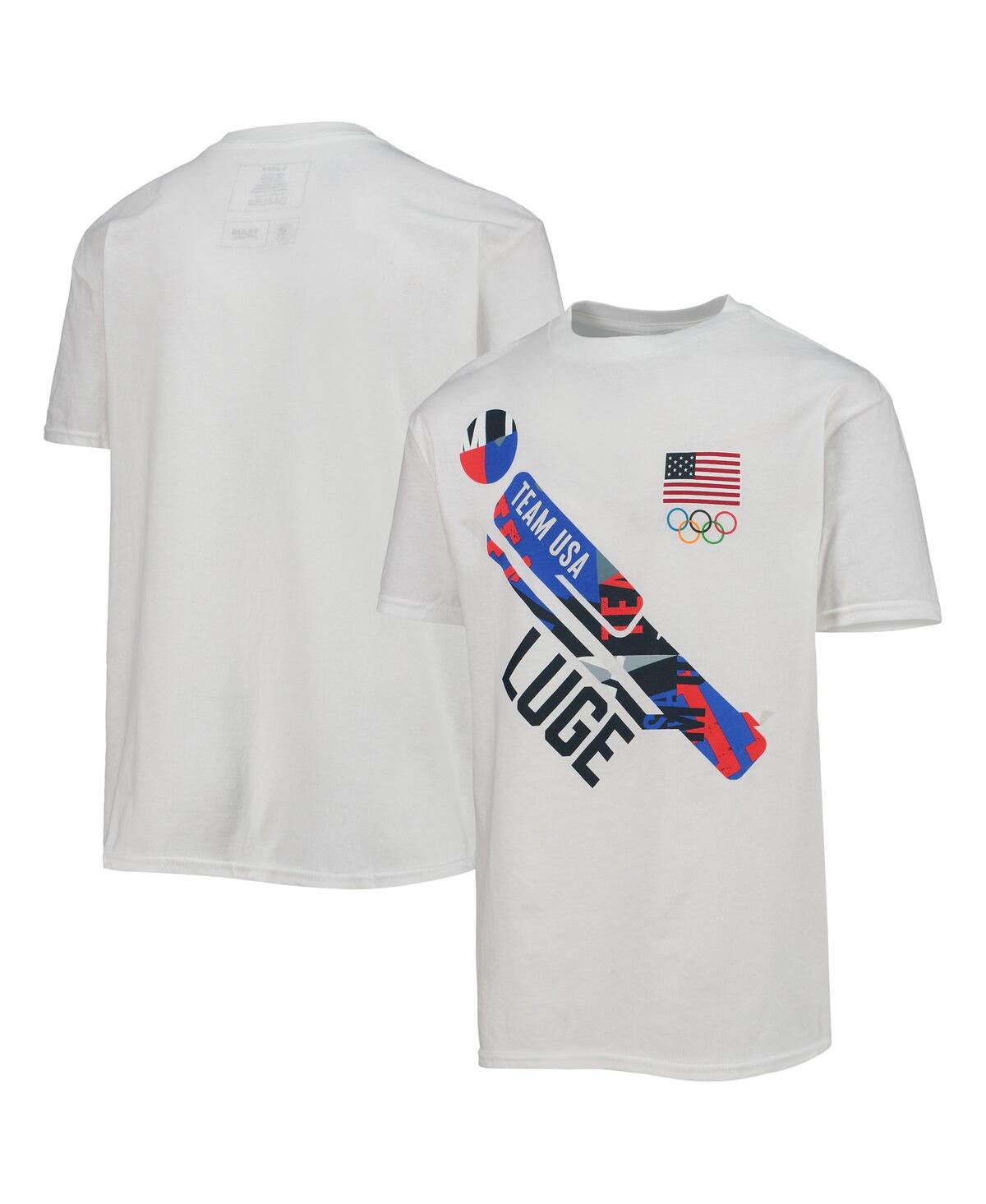 Big BoysTeam Usa Luge Scattered Swatch T-shirt - White