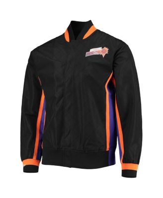 Men's Phoenix Suns Black Hardwood Classics 75th Anniversary Authentic Warmup Full-Snap Jacket
