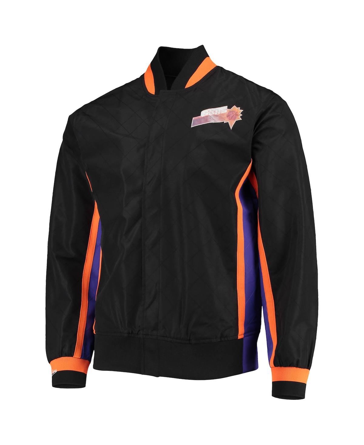 Men's Phoenix SunsMitchell & Ness Hardwood Classics 75th Anniversary Authentic Warmup Full-Snap Jacket - Black