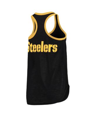 Women's Black Pittsburgh Steelers Tater Tank Top