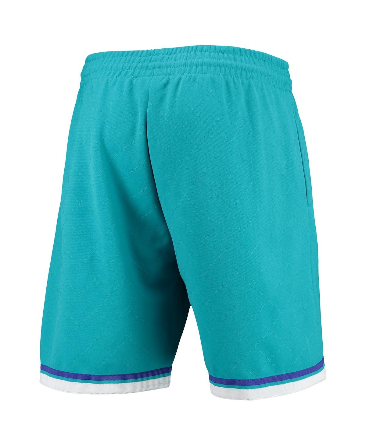 Men's Mitchell & NessCharlotte Hornets 1992 Hardwood Classics 75th Anniversary Swingman Shorts - Teal