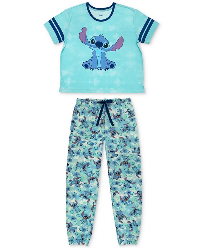 Disney Women's Stitch Plush Jogger Pajama Pants, (Size Small, Winter White)  at  Women's Clothing store