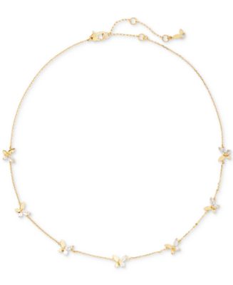 kate spade new york Gold-Tone Crystal Social Butterfly