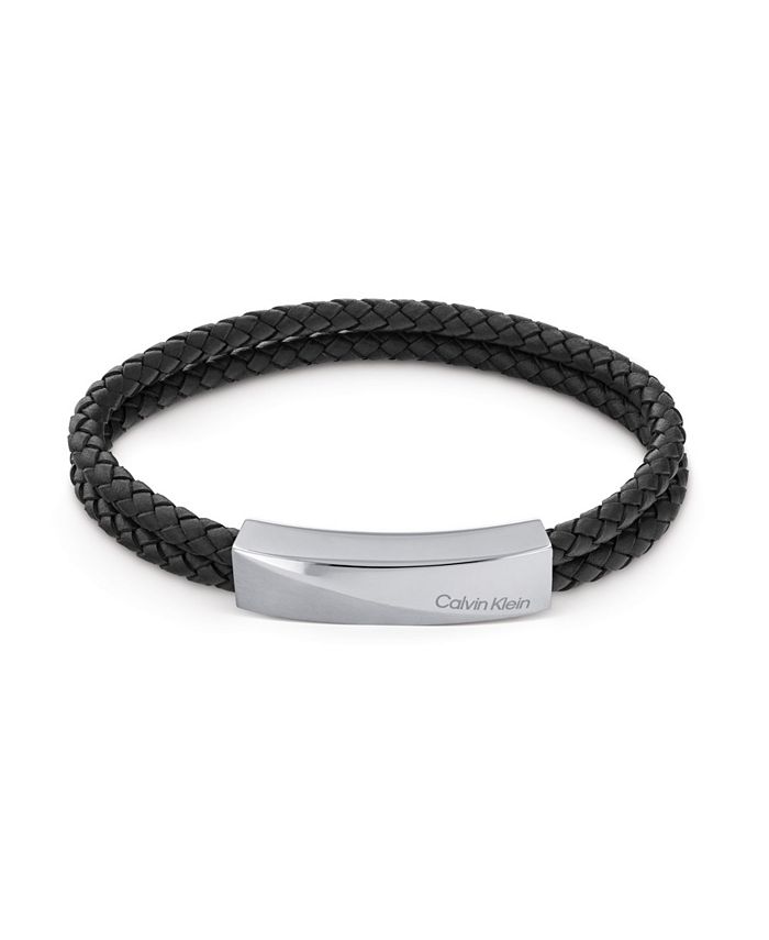 Calvin klein shop men's leather bracelet