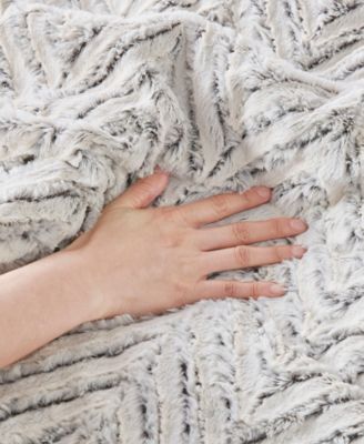 Adelyn Faux Fur 3-Pc. Duvet Cover Set, Full/Queen